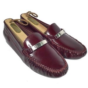 Ralph Lauren Burgundy Leather Patent Shoes Sz 6.5B